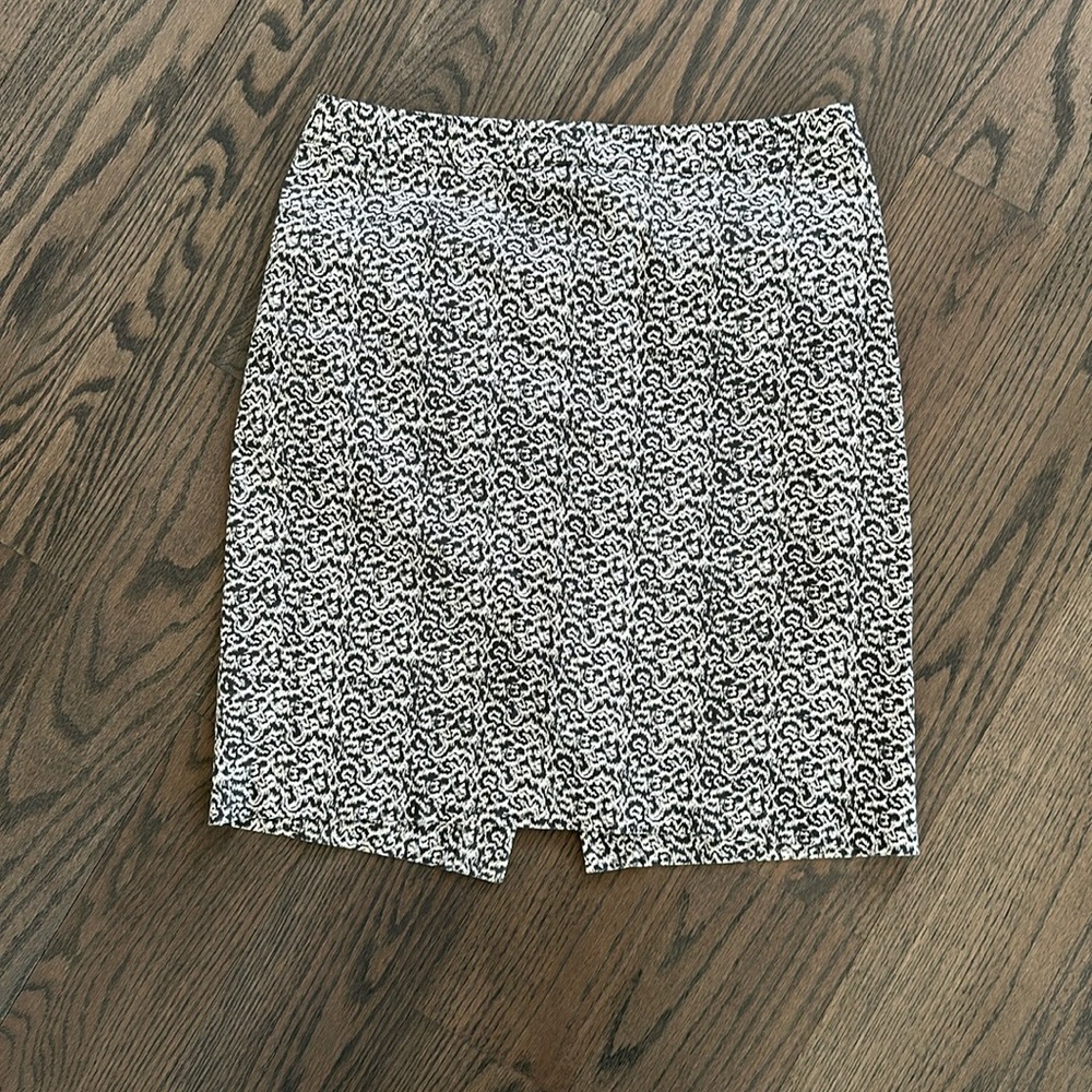 J Crew cotton Pencil Skirt, Black & White